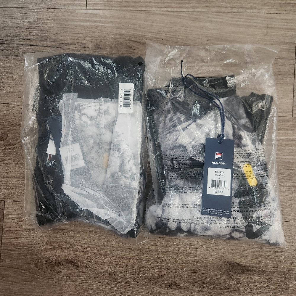 NWT FILA Tie Dye Shorts & Tee Matching Set Size 4 - Picture 2 of 11